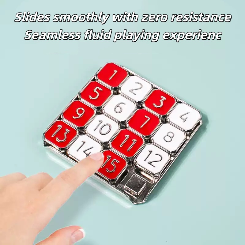 Brain Teaser Cube - Металлическая скользящая головоломка-пазл с цифрами, миниатюрная
