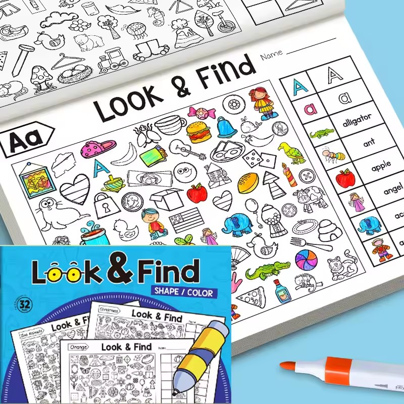 Kid Educational - Книжка-раскраска для малышей, 32-страничная книга для