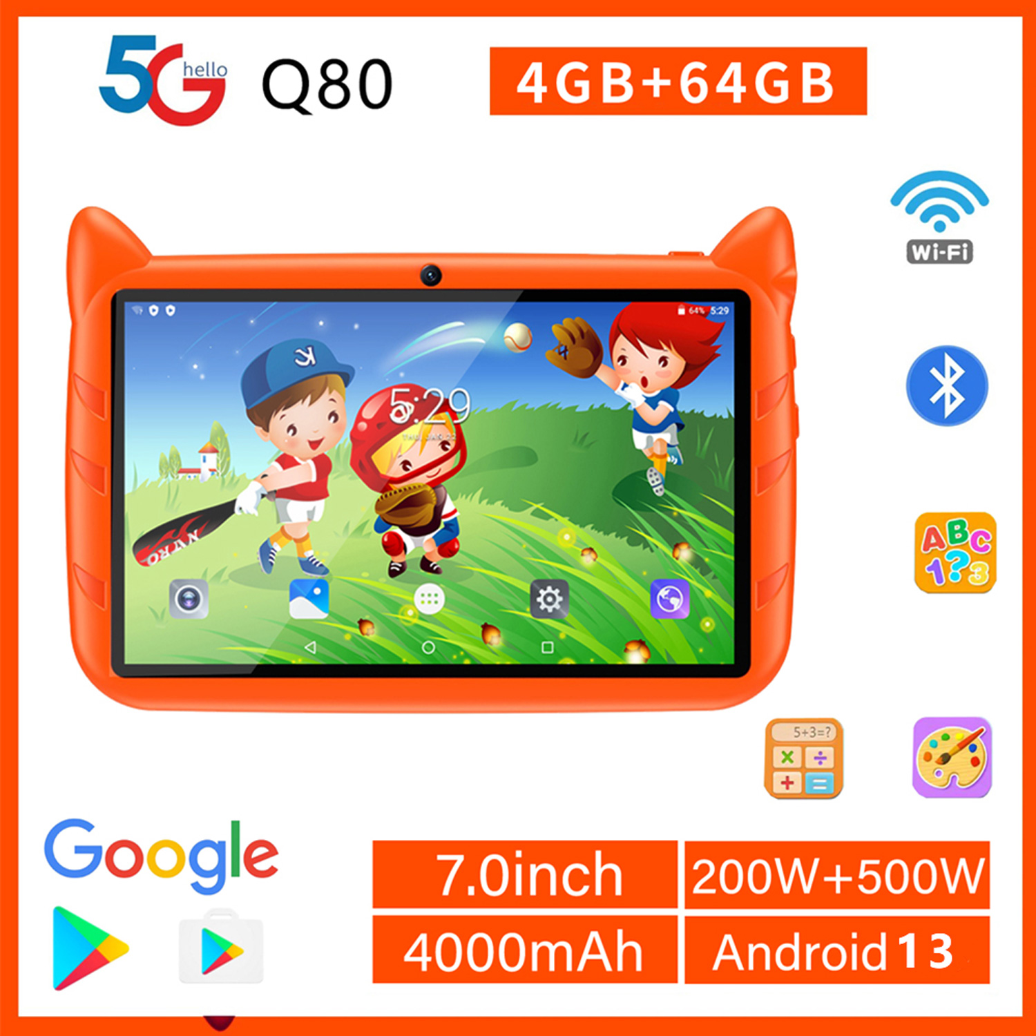 Japanese Kids Education - Новый 5G Wi-Fi детский планшет 7-дюймовый
