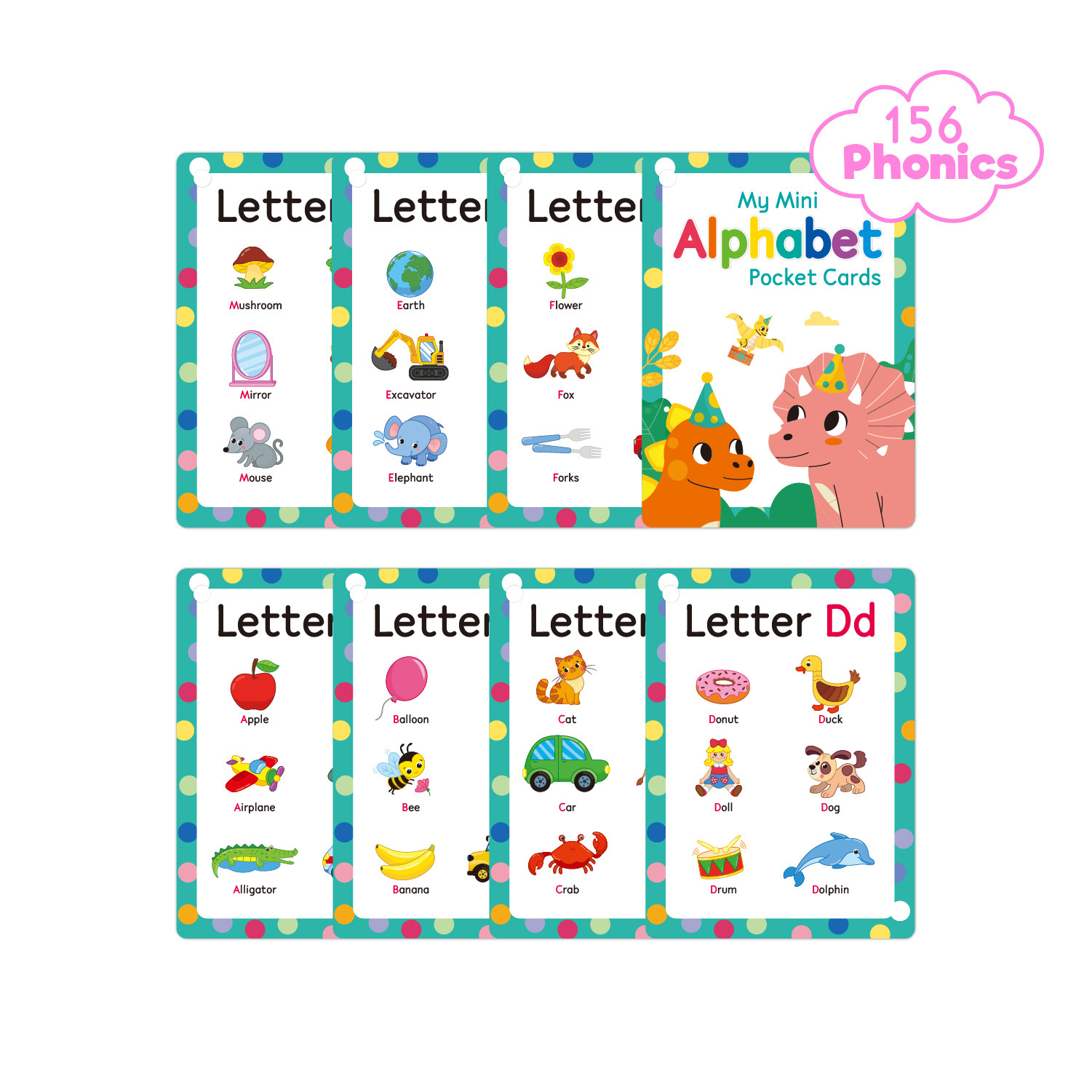 Флэш-карты ABC Phonics для дет – обзор и цена Kids Education Words